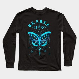 Blue Butterfly - Be Free Long Sleeve T-Shirt